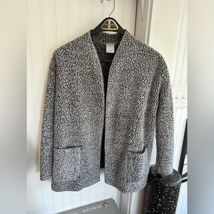 Secret treasures fuzzy gray over sweater